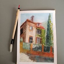 My project in Architectural Illustration with Watercolor course. Een project van  Architecturale illustratie y Aquarelschilderen van aleona - 31.03.2021