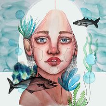 My project in Illustrated Portrait in Watercolor course. Artistic Drawing project by Gørild Agnethe Myksvoll - 04.01.2021