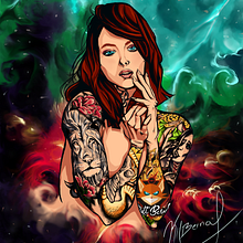 Redhead Girl Tattoo. Een project van Digitale tekening y Digitale illustratie van Julián Medina - 28.01.2020