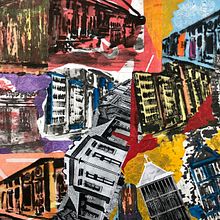 Casitas Serigraph Collage . Un proyecto de Ilustración arquitectónica, Collage y Serigrafía de Maria - 01.04.2021
