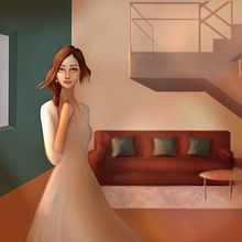 My project in Lighting Principles for Digital Painting course. Character Design, and Lighting Design project by Alise Lake Sandri - 04.01.2021