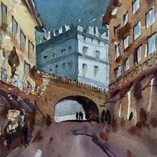 My project in Architectural Illustration with Watercolor course . Arhitectură de Natalia Norton - 04.02.2021