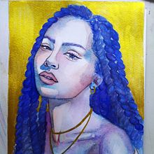 Mi Proyecto del curso: Retrato artístico en acuarela. Un proyecto de Bellas Artes de fajulfat - 02.04.2021