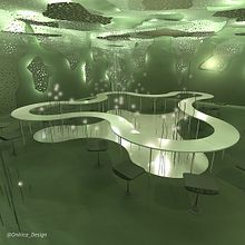 Diseño conceptual de interiores. Espacio polivalente. Sala Pantano  . Un progetto di Architettura, Architettura d'interni, Arte concettuale, Interior Design, Interior design, Design interattivo, Illustrazione architettonica e Interior Design di Onirica Design - 02.04.2021