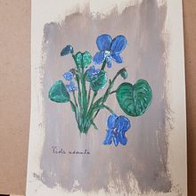 Viola Adorata. Acr, and lic Painting project by Isabel Margarida G. Wallenstein Almeida - 04.17.2021