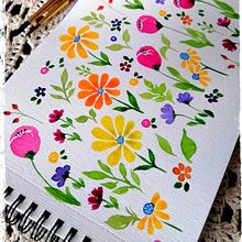 Mi Proyecto del curso: Estampados florales en acuarela con colores vibrantes. Projekt z dziedziny Malowanie akwarelą użytkownika Carmen Flores - 02.04.2021