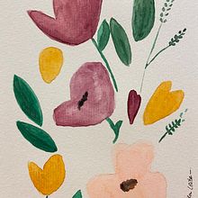 Aquarela floral 1. Drawing, and Watercolor Painting project by Isabella Leite - 04.03.2021