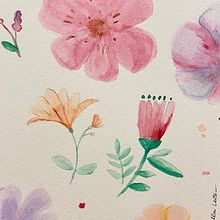 Aquarela floral 2. Drawing, and Watercolor Painting project by Isabella Leite - 04.03.2021