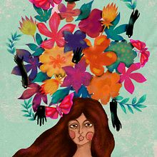 Mi Proyecto del curso: Amelia y las flores. Creativit, Digital Drawing, and Traditional illustration project by Gabriela Villacís - 04.03.2021