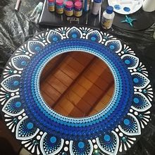 Espejo en puntillismo . Un projet de Peinture acr , et lique de Dulce Pereira Dulcepl - 02.04.2021