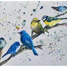 Watercolour Birds. Watercolor Painting project by Niketa Mukherjee - 04.03.2021