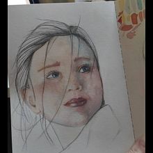 My project in Illustrated Portrait in Watercolor course. Un proyecto de Pintura a la acuarela de steph heyvaert - 06.04.2021