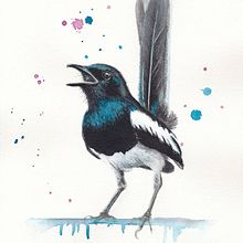 My project in Artistic Watercolor Techniques for Illustrating Birds course. Projekt z dziedziny Malowanie akwarelą użytkownika Monica Olsson - 03.04.2021