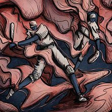 Propuesta para mural de Baseball. Desenho digital e Ilustração tradicional projeto de Fer Landa - 02.04.2021