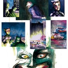 Comic para conmemorar los 80 años de Batman. Comic, and Watercolor Painting project by Di Ana - 04.20.2019