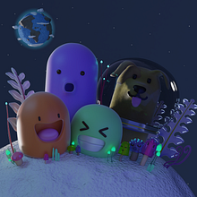 Criaturas de la Luna. Un progetto di 3D di Daniel Silvio - 13.05.2019