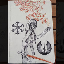 Female Jedi/Sith warrior Ein Projekt aus dem Bereich Traditionelle Illustration von Pavlina Laleva - 04.04.2021