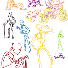 Mi Proyecto de Anatomía: Mis Personajes Favoritos (by @violetfolgi_art). Character Animation, Sketching, Concept Art, Creativit, Drawing, Figure Drawing, Digital Drawing, 3D Character Design, and Digital Illustration project by violetfolgi - 04.04.2021