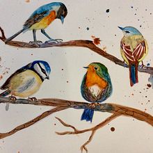 Final Project from Artistic Watercolor Techniques for Illustrating BirdsA. Watercolor Painting project by Patty - 04.04.2021