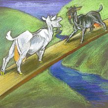 Two Goats. Traditional illustration project by Anna E. Lukasik-Fisch - 04.04.2021