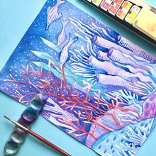 Acquerello negativo. Watercolor Painting project by Luisa Di Sarno - 04.04.2021