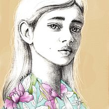Mi Proyecto del curso: Retrato con lápiz, técnicas de color y Photoshop. Pencil Drawing, Portrait Drawing, Traditional illustration, and Watercolor Painting project by Karla Medina - 04.04.2021