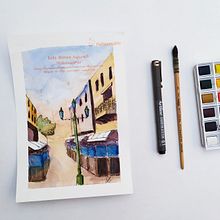 Mi Proyecto del curso: Dibujo arquitectónico con acuarela y tinta. Un proyecto de Arquitectura, Arte urbano, Bocetado e Ilustración arquitectónica de Leonardo Meza - 05.04.2021
