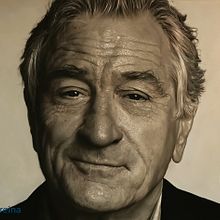 Retrato de Robert de Niro. Un proyecto de Bellas Artes, Dibujo de Retrato, Dibujo realista y Pintura de Adrián Durá Reina - 03.04.2021