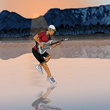 Guitarist. Digital Illustration project by Dino Gilbert - 02.26.2021