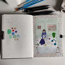 Mon projet du cours : Carnet de croquis pour explorer votre style de dessin. Gouache Painting project by Nathalie Lange - 04.06.2021