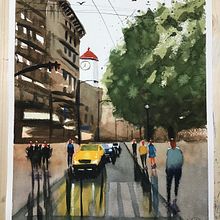 Mi Proyecto del curso: Paisajes urbanos en acuarela. Street Art project by martarouraventura - 04.06.2021