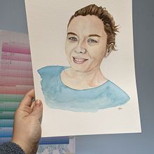My project in Watercolor Portrait from a Photo course. Watercolor Painting project by Tara - 04.06.2021
