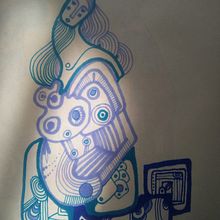 Montaña, mujer, bruja . % Tanja Tabita Isolde tarafından hazırlanan Nakış, Sanatsal Çizim, Geleneksel illüstras, on, Sulubo, Ve a Resim projesi - 04.06.2021