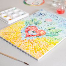 Mosaico en acuarela. Pintura em aquarela projeto de Noemí Jiménez - 30.03.2020