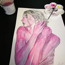 Red dream. Un proyecto de Ilustración tradicional y Pintura a la acuarela de marta gil lopez - 07.04.2021