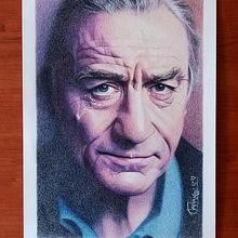 PROGETTO DI FINE CORSO -Ritratto di Robert De Niro. Desenho artístico projeto de Tania Cuccu - 07.04.2021