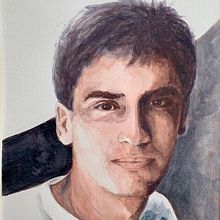 Retrato en acuarela . Un proyecto de Bellas Artes de Rocío - 07.04.2021