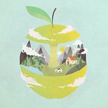 The sunny valley. Digital Illustration project by Matilde Chizzola - 04.07.2021