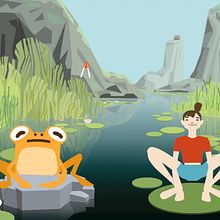 Animación: La mosca, la rana y la humana. Un projet de Animation, Animation 2D, Animation de personnages, Cinéma, Cinéma, vidéo et télévision, Conception de personnages , et Vidéo de Cristina Llera - 07.04.2021