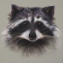 ILUSTRACIÓN  NATURALISTA  DE ANIMALES “MAPACHE”. Un projet de Illustration numérique de David Mundo - 28.03.2021