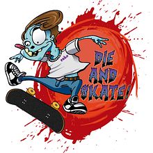 Zombie Skate . Un proyecto de Ilustración digital de Mario Hernández - 07.04.2021