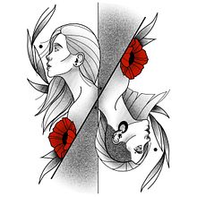Ho più sfaccettature per il mio stile e ora lo so, grazie!. Projekt z dziedziny Trad, c, jna ilustracja,  R, sunek atramentem i Projektowanie tatuaż użytkownika Laura Nocca - 14.04.2021