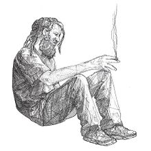 Portada para la novela "Un vagabundo en mi sopa". Pencil Drawing, and Digital Illustration project by Bea Ortiz Wario - 04.08.2020