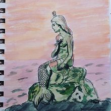 Watercolor- Sirena. Un progetto di Pittura ad acquerello di Brenda Arredondo - 14.07.2020