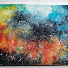Galaxy⭐🌌⭐My project in Modern Watercolor Techniques course. Projekt z dziedziny  R, sunek art, st, czn,  R, sunek, Trad, c i jna ilustracja użytkownika Konstadina Selisiou - 08.04.2021
