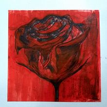 Rosa. Técnica mixta sobre papel. Fine Arts, Concept Art, Drawing, Artistic Drawing, Realistic Drawing, Traditional illustration, Painting, Watercolor Painting, Acr, and lic Painting project by Mar Bretones - 04.08.2021