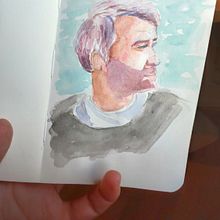 My project in  Watercolor Portrait Sketchbook course. Sketchbook, and Watercolor Painting project by Citla Flores - 04.08.2021
