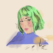 Proyecto Retrato digital Procreate. Digital Drawing project by Azucena Blanco Velasco - 04.08.2021