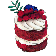 Practica acuarela - Red velvet. Creativit, Drawing, Traditional illustration, and Watercolor Painting project by Florencia Giossa - 04.15.2017