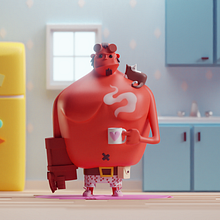 Chunky Hellboy. 3D, 3D Character Design, and 3D Modeling project by Mohamed Chahin - 02.08.2019